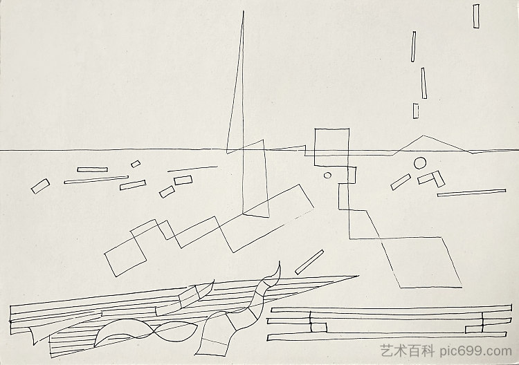 抽象构图 Abstract composition (1976)，赫里霍里·哈夫里连科