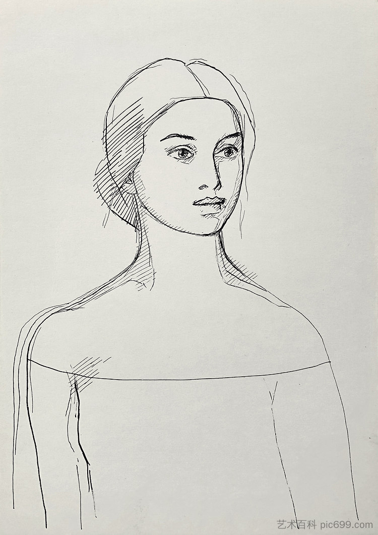 女性（普希金）形象 Female (Pushkin) image (c.1965 - c.1975)，赫里霍里·哈夫里连科