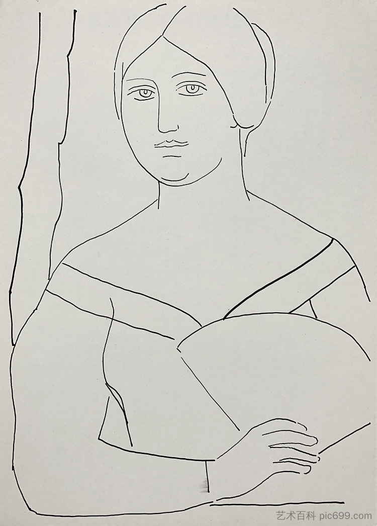 带扇子的女士 Lady with a fan (c.1965 - c.1975),赫里霍里·哈夫里连科