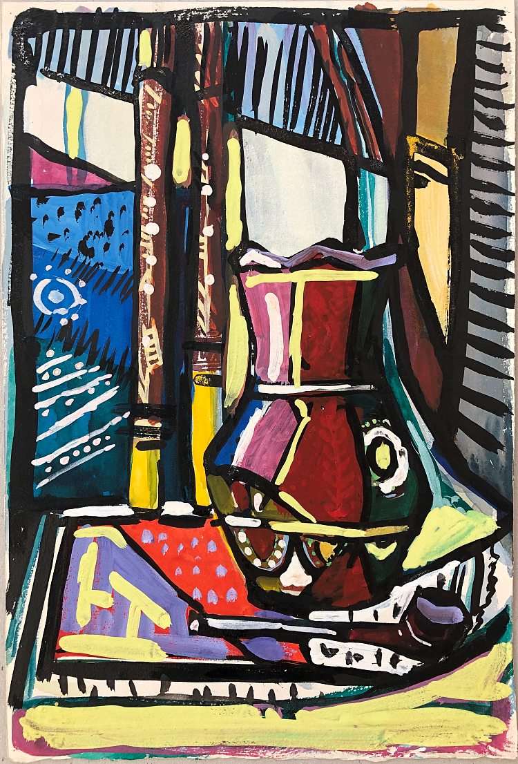 带罐子的静物 Still life with a jar (1958)，赫里霍里·哈夫里连科