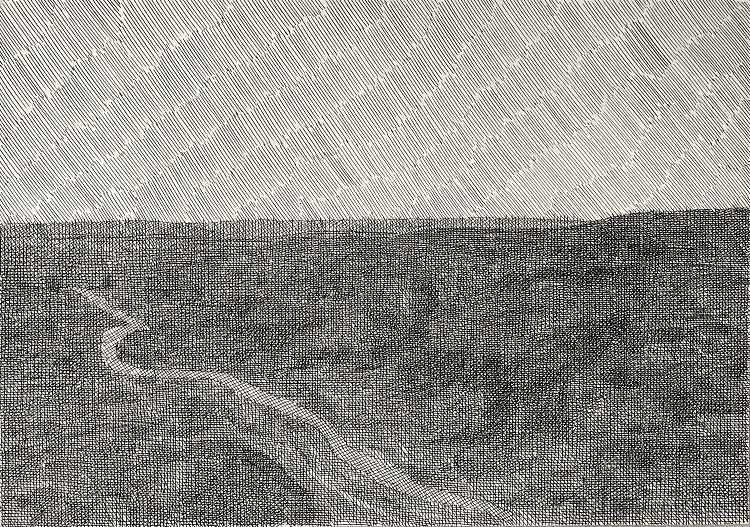 风景与小径 Landscape with the Trail (c.1965 - c.1975)，赫里霍里·哈夫里连科