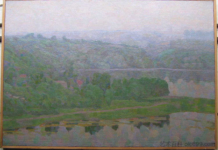 景观。诺夫哥罗德-西沃斯基 Landscape. Novgorod-Siversky (c.1969 - c.1970)，赫里霍里·哈夫里连科