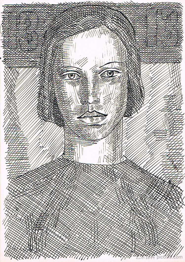 女性肖像 Female Portrait (1960),赫里霍里·哈夫里连科