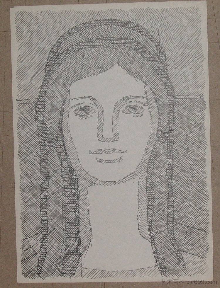 女性形象(科拉) Female Image (Kora) (c.1965),赫里霍里·哈夫里连科