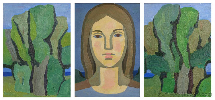 三联画《夏天》 Triptych 'Summer' (1965)，赫里霍里·哈夫里连科