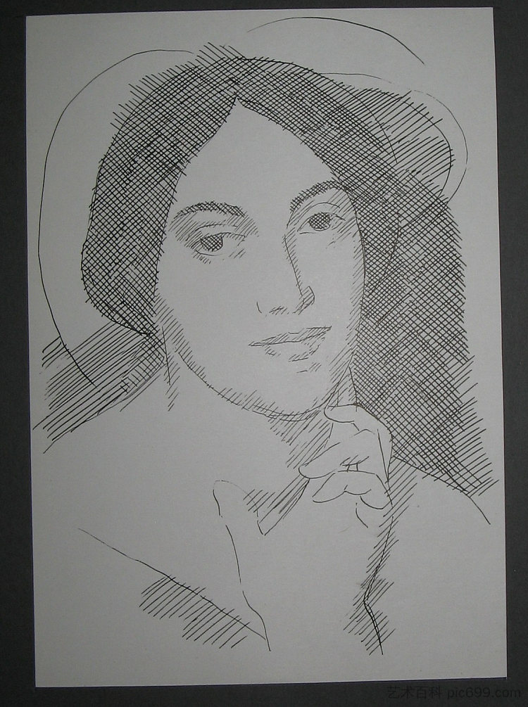 女性形象。摘自“寻找普希金的女性形象”系列 Female Image. From the series 'Search for Pushkin's Female Images' (c.1970),赫里霍里·哈夫里连科