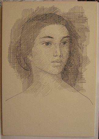 女性形象。摘自“寻找普希金的女性形象”系列 Female Image. From the series ‘Search for Pushkin’s Female Images’ (1970)，赫里霍里·哈夫里连科