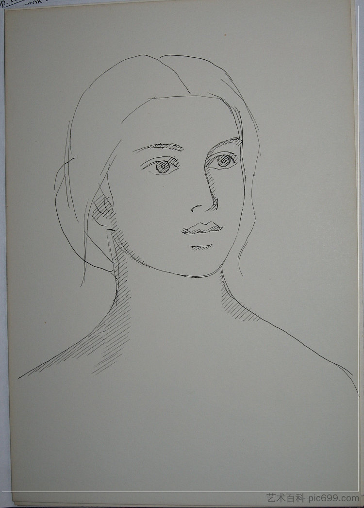 女性形象。摘自“寻找普希金的女性形象”系列 Female Image. From the series 'Search for Pushkin's Female Images' (c.1970),赫里霍里·哈夫里连科