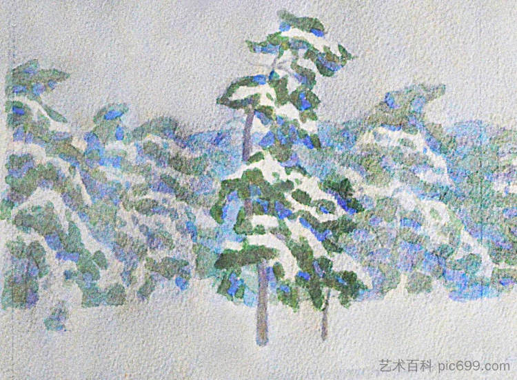 谢尔盖·叶赛宁诗集《鸟樱桃树》插图 Illustrations to Sergey Yesenin's collection of poems 'Bird-cherry tree' (1970)，赫里霍里·哈夫里连科