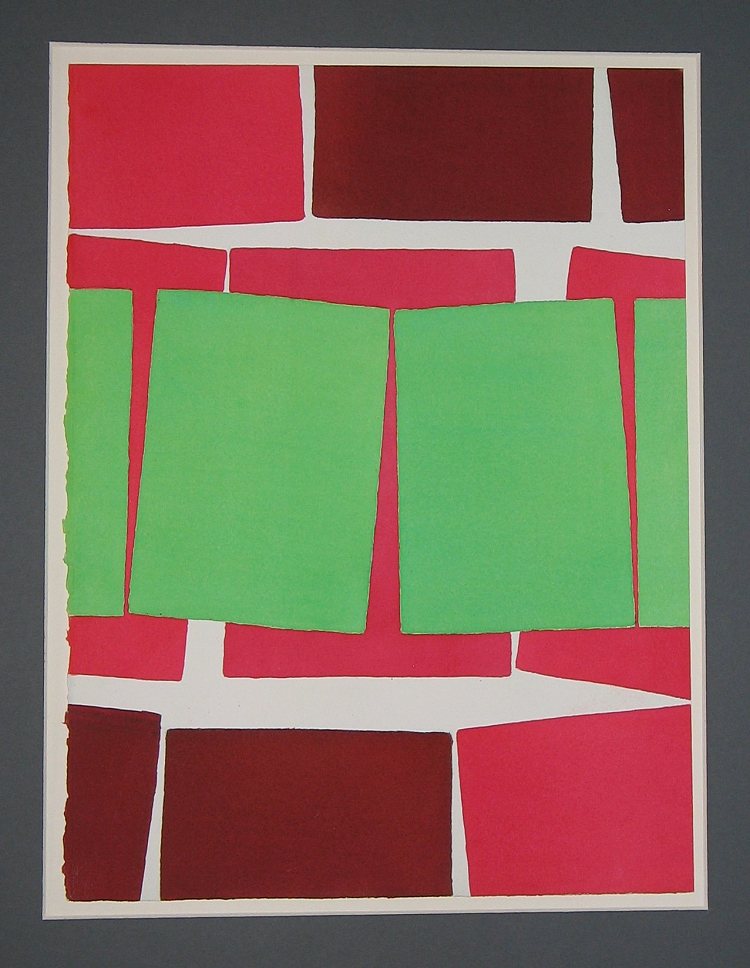 “彩色方形构图”系列的构图 Composition From a Series 'Compositions With Colored Square Shapes' (1981)，赫里霍里·哈夫里连科