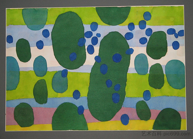 成分（带绿色椭圆形） Composition (with Green Ovals) (1982)，赫里霍里·哈夫里连科