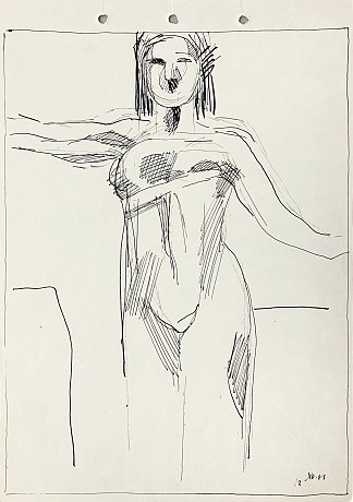 “尼卡”的草图 Sketch for “Nika” (c.1963)，赫里霍里·哈夫里连科