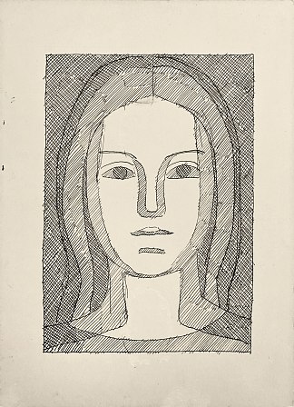 比阿特丽斯的形象。但丁“维塔诺瓦”的插图 The image of Beatrice. Illustration to Dante “Vita Nova” (c.1965)，赫里霍里·哈夫里连科