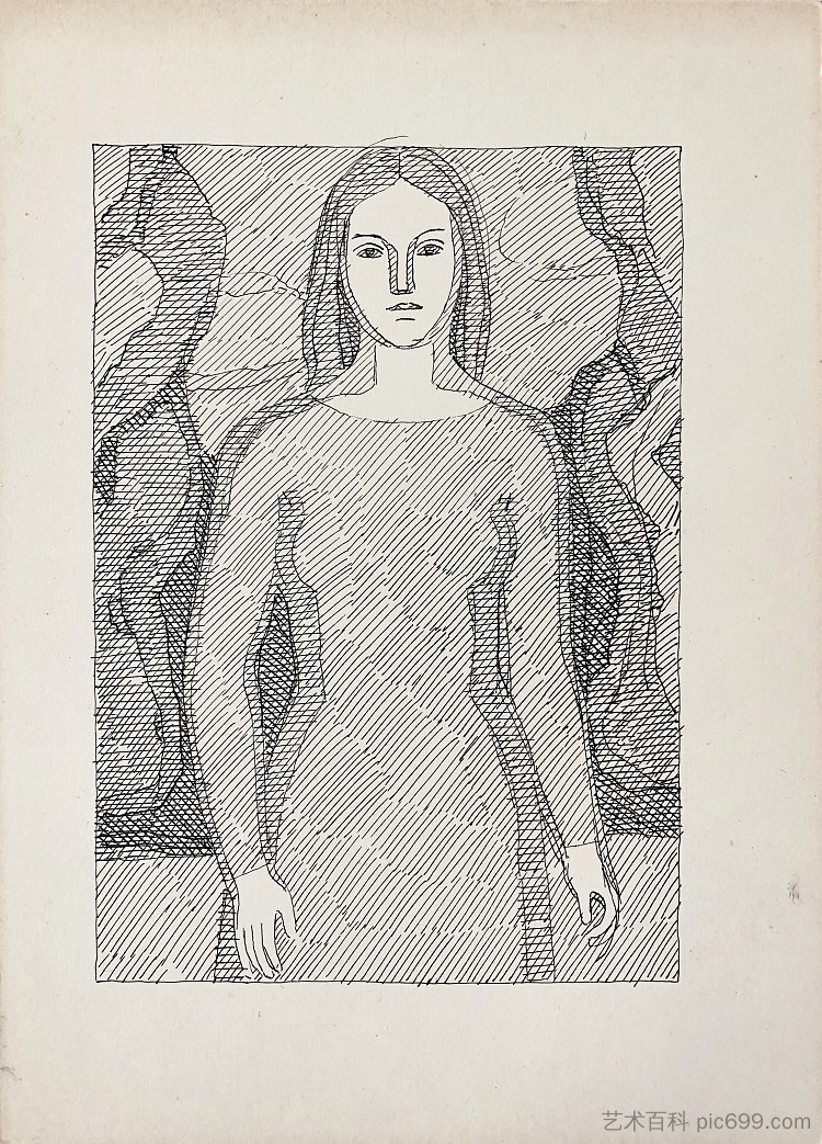 自然中的女人 Woman in nature (c.1965 - c.1975)，赫里霍里·哈夫里连科