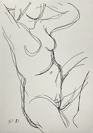 裸体坐姿 Nude sitting (1981)，赫里霍里·哈夫里连科
