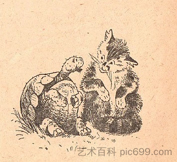 米哈伊尔·斯特尔马赫(Mikhail Stelmakh)的书《刺猬的风车里》(In the Hedgehog's Windmill)的插图 Illustrations for Mikhail Stelmakh's book "In the Hedgehog's Windmill" (1956),赫里霍里·哈夫里连科