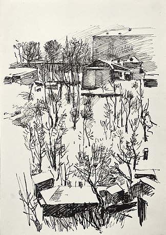 基辅风景 Kyiv landscape (1956 – c.1958)，赫里霍里·哈夫里连科