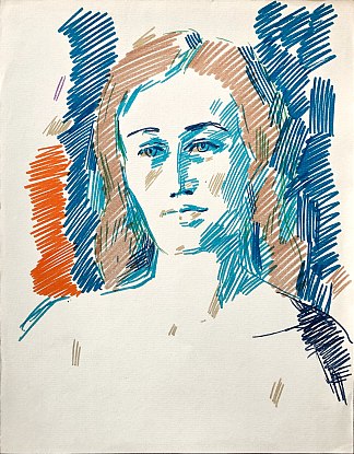 女性形象。红发的人 Female image. Redhead (c.1965 – c.1975)，赫里霍里·哈夫里连科
