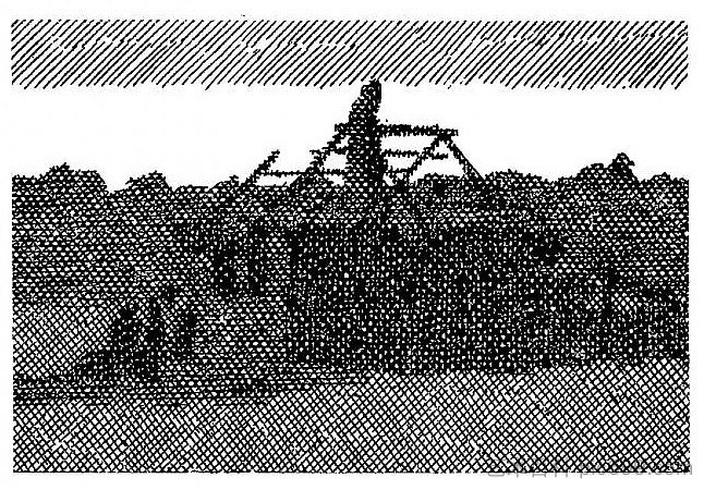 叶夫亨·古萨尔(Yevhen Gutsal)短篇小说集《在鹳村》的插图 Illustration for the collection of short stories by Yevhen Gutsal "In the stork village" (1969),赫里霍里·哈夫里连科