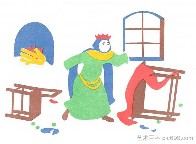 丹尼尔·哈姆斯(Daniil Kharms)的书《童话》插图 Illustration to Daniil Kharms' book "Fairy Tale" (1971),赫里霍里·哈夫里连科
