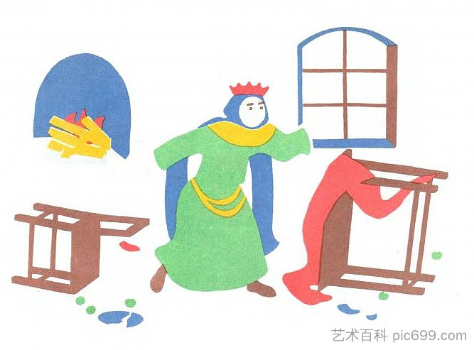 丹尼尔·哈姆斯（Daniil Kharms）的书《童话》插图 Illustration to Daniil Kharms' book "Fairy Tale" (1971)，赫里霍里·哈夫里连科