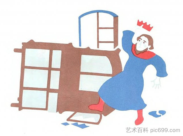 丹尼尔·哈姆斯（Daniil Kharms）的书《童话》插图 Illustration to Daniil Kharms' book "Fairy Tale" (1971)，赫里霍里·哈夫里连科