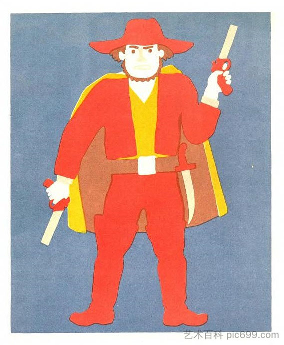 丹尼尔·哈姆斯(Daniil Kharms)的书《童话》插图 Illustration to Daniil Kharms' book "Fairy Tale" (1971),赫里霍里·哈夫里连科