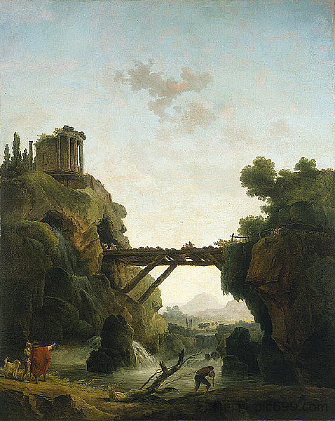 蒂沃利的美景 Fantastic View of Tivoli (1789)，休伯特·罗伯特