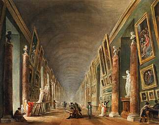 大画廊 The Grande Galerie (1795)，休伯特·罗伯特