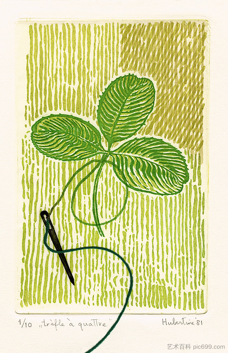 4个感光板上的三叶草 A cloverleaf on 4 light-sensitive plates (1981; Switzerland ),胡伯廷海耶曼