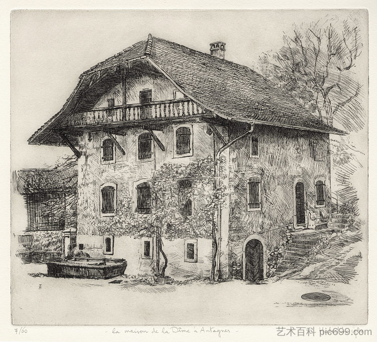 沃州安塔涅斯的古一角钱之家 House of the ancient Dime at Antagnes in canton Vaud (c.1980; Switzerland ),胡伯廷海耶曼