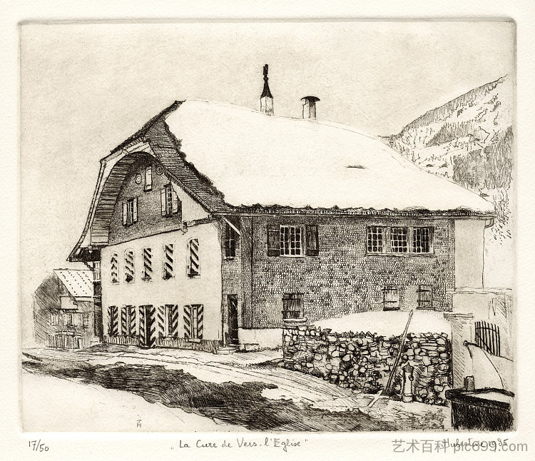 沃州韦尔埃格利斯的教区教堂 The Parish Church-house in Vers-l'Eglise - in canton Vaud (1985; Switzerland ),胡伯廷海耶曼
