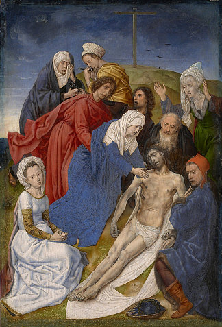 《人类的堕落》和《救赎》（基督的哀歌）的双联画 Diptych of The Fall of Man and The Redemption (Lamentation of Christ) (c.1480)，胡果·凡·德·格斯