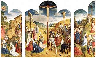 髑髅地三联画 Calvary Triptych (1465 – 1468)，胡果·凡·德·格斯