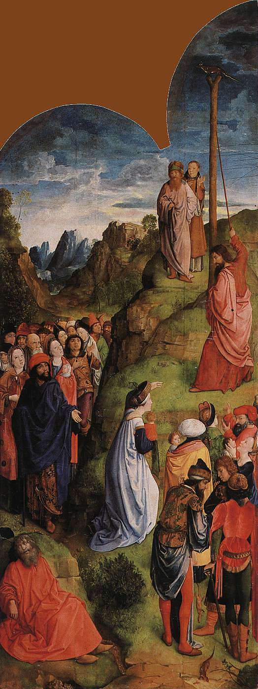 髑髅地三联画（右图） Calvary Triptych (Right panel) (1465 - 1468)，胡果·凡·德·格斯