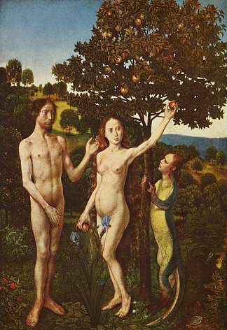 人类的堕落 The Fall of Man (c.1480)，胡果·凡·德·格斯