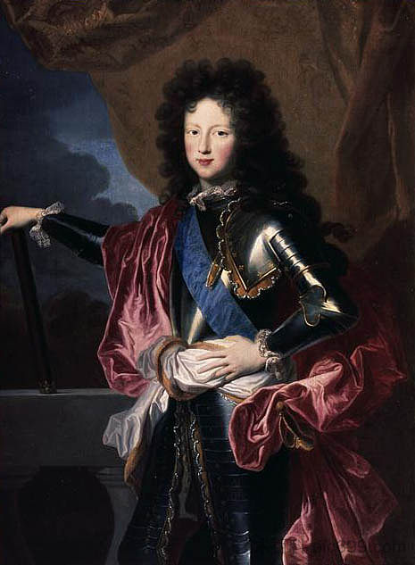 年轻的菲利普·奥尔良的肖像，沙特尔公爵，法国摄政王 Portrait of a Young Philippe D'Orléans, Duke of Chartres, Regent of France (1689)，亚森特·里戈