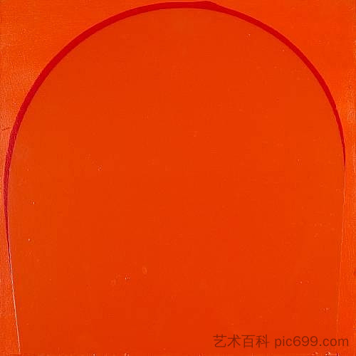 浇注绘画：橙色、红色、橙色 Poured Painting: Orange, Red, Orange (1996)，伊恩·达文波特