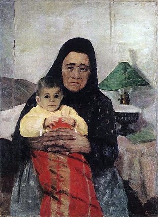 保姆与孩子 Nanny with Child (1892)，伊戈尔·格拉巴尔