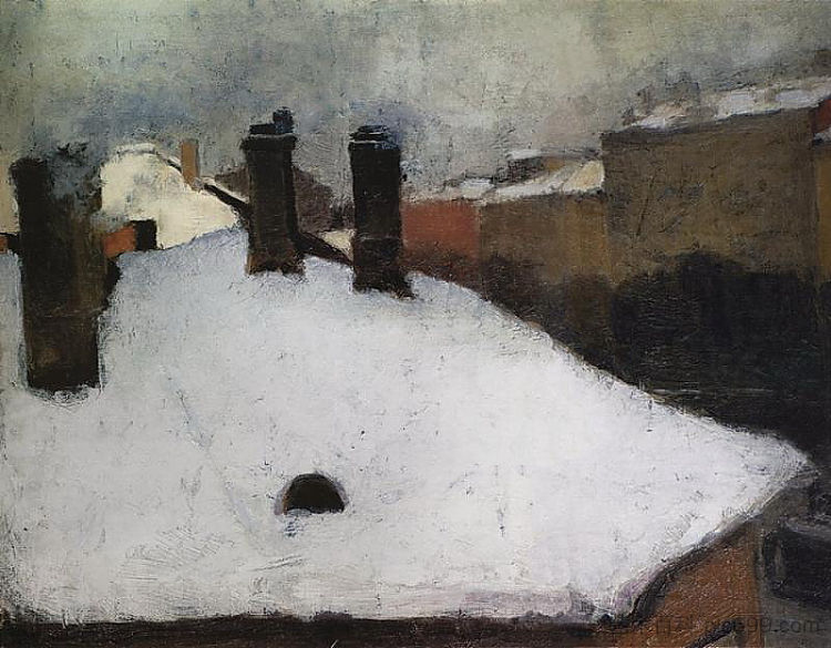 雪下的屋顶 Roofs under the Snow (1889)，伊戈尔·格拉巴尔