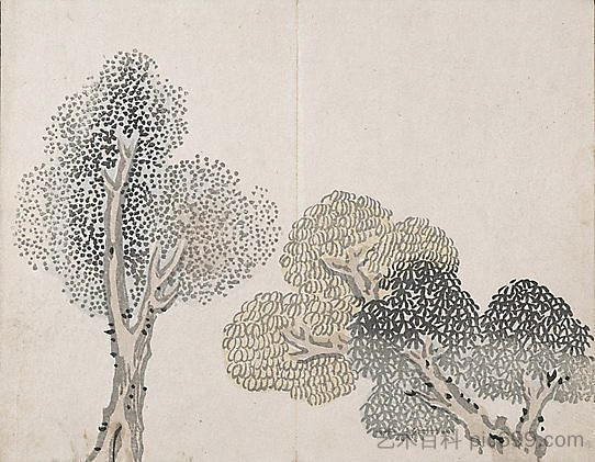 无题（一棵长着小叶子的树） Untitled (a tree with small leaves)，池大雅