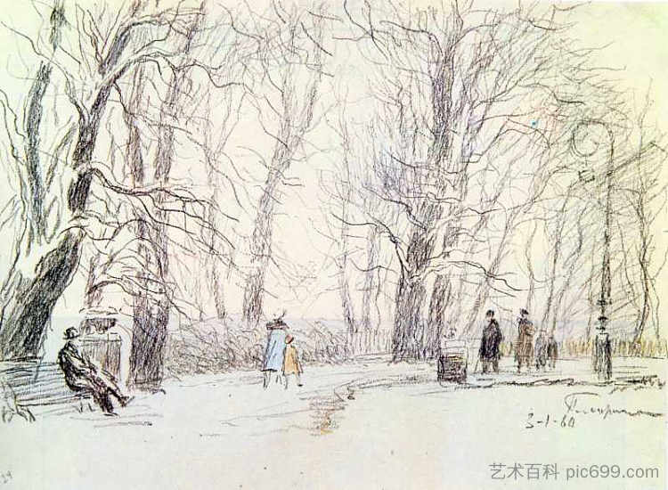 在冬天的五一花园里 In the May Day Garden in Winter (1960),伊拉里昂·普列辛斯基