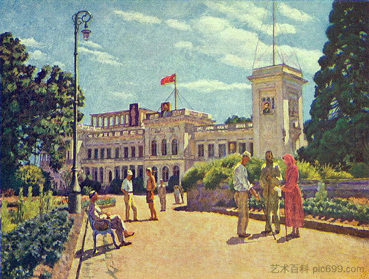 克里米亚。利瓦的亚 Crimea. Livadia (c.1920),伊利亚·马什科娃