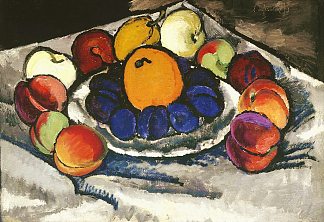 盘子里的水果 Fruit on the plate (1910)，伊利亚·马什科娃