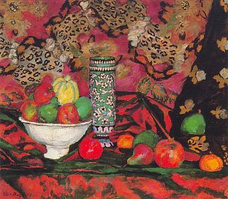 静物与水果 Still life with fruits (1908)，伊利亚·马什科娃