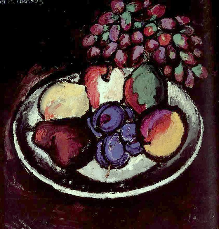 静物与葡萄 Still Life with Grapes (1910)，伊利亚·马什科娃