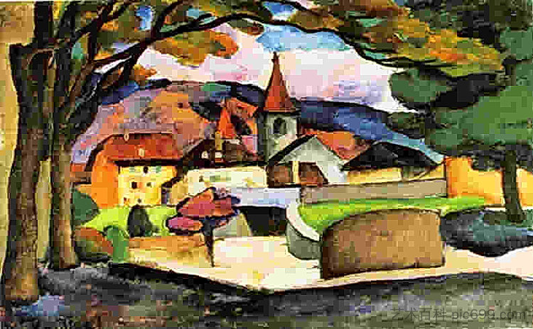 城市景观 Urban Landscape (1909),伊利亚·马什科娃