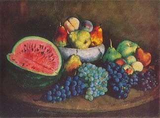 西瓜和葡萄 Watermelon and grapes (1920)，伊利亚·马什科娃