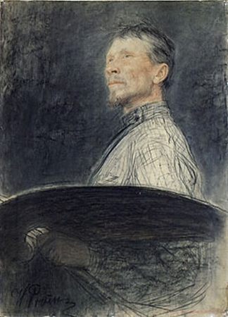 A.E.阿尔希波夫的肖像 Portrait of A.E. Arkhipov (1862)，伊利亚·叶菲莫维奇·列宾