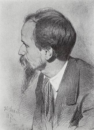 P.P.奇斯季亚科夫的肖像 Portrait of P.P. Chistyakov (1870)，伊利亚·叶菲莫维奇·列宾